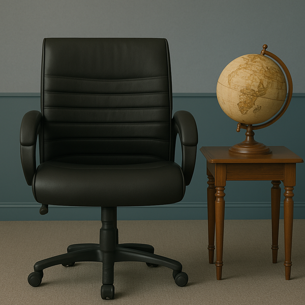 Executive Ergonomic Office Chair – Black Rexine
